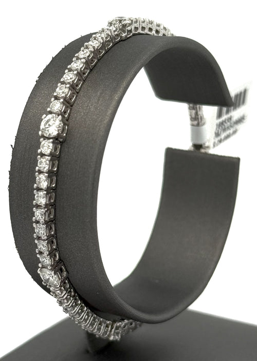 14k White Gold 3.75CT Diamond Tennis Ladies Bracelet, 9.5g, 7", S108538
