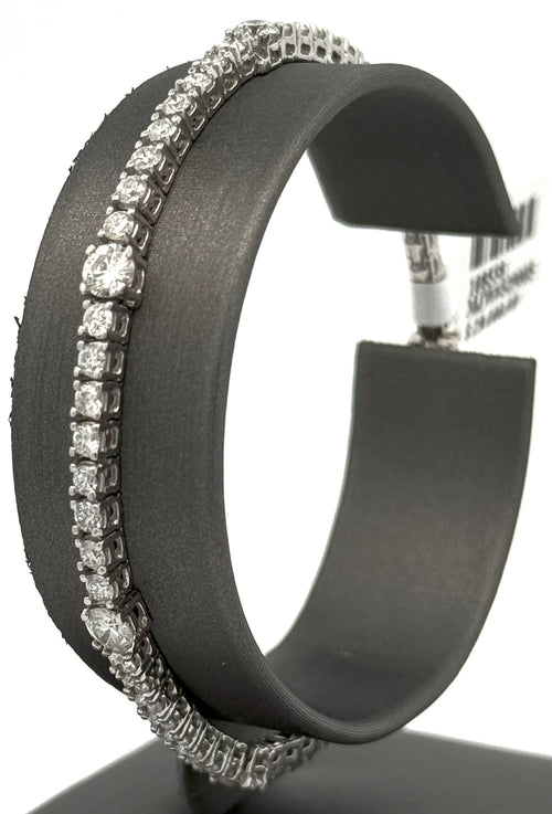 14k White Gold 3.75CT Diamond Tennis Ladies Bracelet, 9.5g, 7", S108538