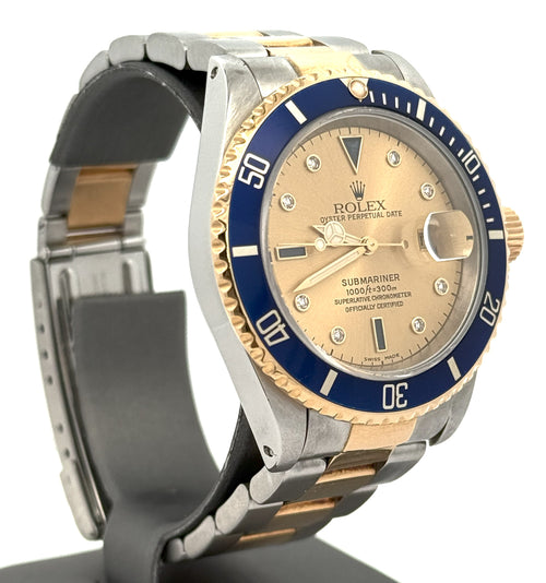 Pre-owned Rolex Submariner Date 16613 - 1995 - Champagne Dial - 18k Yellow Gold & Stainless Steel S108067