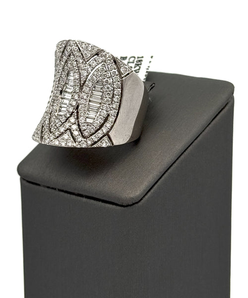 18K White Gold 2.50 CT Diamond Cluster Ladies Ring, S16654