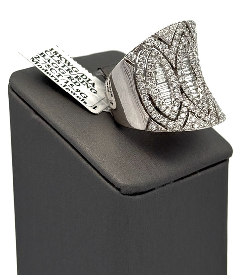 18K White Gold 2.50 CT Diamond Cluster Ladies Ring, S16654