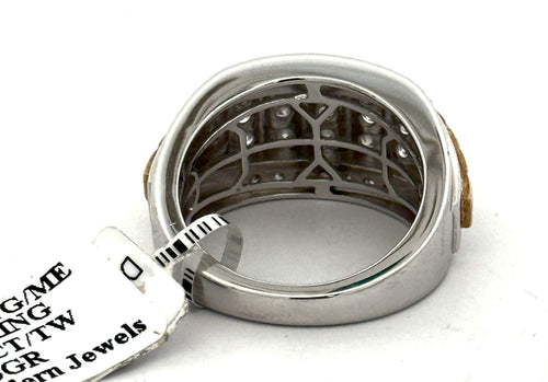 10k White Gold 2.00CT Diamond Men's Wedding Band, 11.3g, Size 9.75, S15884