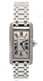 Cartier Tank Américaine Quartz 18kt White Gold Watch,WB7018L1, (Pre-owned), S109088
