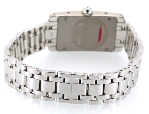 Cartier Tank Américaine Quartz 18kt White Gold Watch,WB7018L1, (Pre-owned), S109088