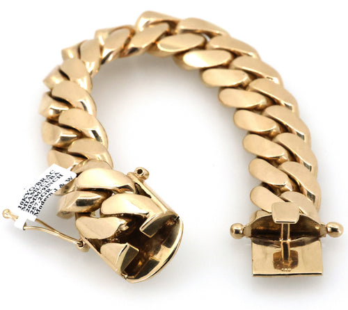 10k Yellow Gold Men's Miami Cuban Link Bracelet 257.2g, 9", S109087