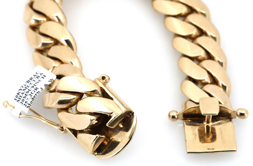 10k Yellow Gold Men's Miami Cuban Link Bracelet 257.2g, 9", S109087