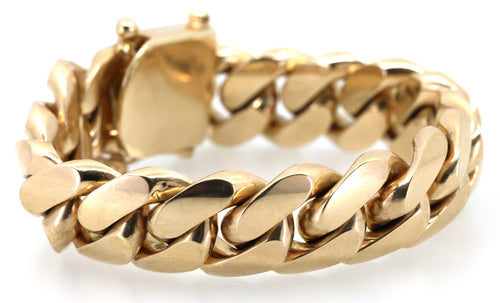 10k Yellow Gold Men's Miami Cuban Link Bracelet 257.2g, 9", S109087