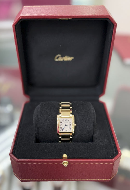 Cartier Tank Française Lady Small 2385 18K Watch (Pre-owned)