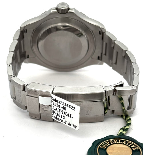 Pre-Owned Rolex Yacht-Master 116622 Platinum Bezel 40mm Watch, S108139