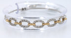 10k White & Yellow Gold 1.00 CT Diamond Bolo Bracelet, 7.2g, S17082