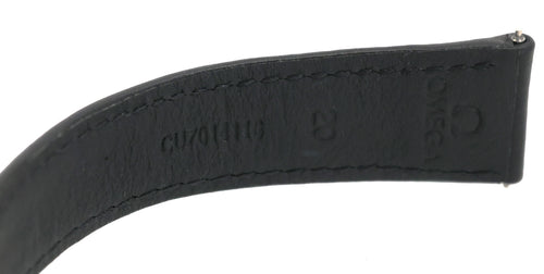 Omega Speedmaster Moonwatch Two-Piece Black Calf Leather Strap with Stainless Steel Foldover Clasp 032CUZ014116