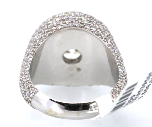 14k White Gold 4.80 CT Lab Diamond Men's Ring, S109099