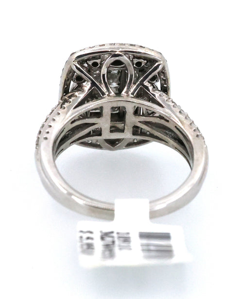 10k White Gold 1.25CT Diamond Cluster Ring,6.2g, S109102