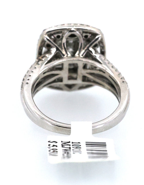 10k White Gold 1.25CT Diamond Cluster Ring,6.2g, S109102