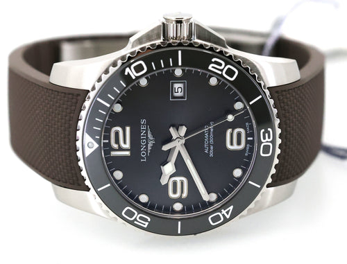 Longines HydroConquest Automatic Gray Dial Rubber Strap 41mm Men's Watch L3.781.4.76.9, L37814769