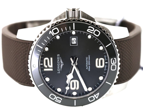 Longines HydroConquest Automatic Gray Dial Rubber Strap 41mm Men's Watch L3.781.4.76.9, L37814769