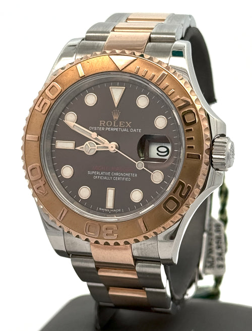 Pre-Owned Rolex Yacht-Master 116621 Rose Gold & Steel Chocolate Dial 40mm Watch, S106903
