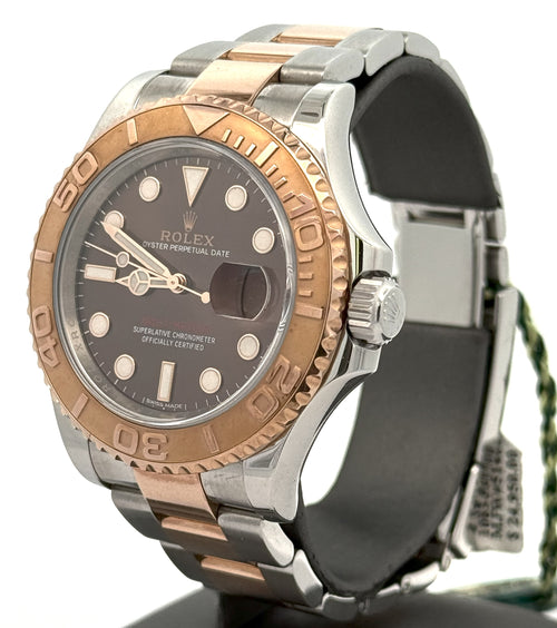 Pre-Owned Rolex Yacht-Master 116621 Rose Gold & Steel Chocolate Dial 40mm Watch, S106903