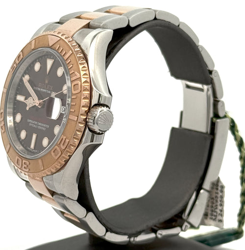 Pre-Owned Rolex Yacht-Master 116621 Rose Gold & Steel Chocolate Dial 40mm Watch, S106903