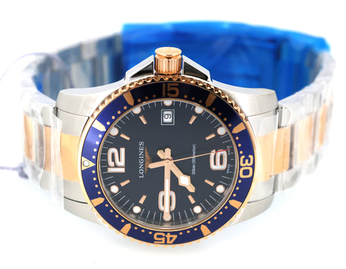 Longines HydroConquest Quartz 41mm Blue Dial Two-Tone Steel Men's Watch L3.740.3.98.7, L37403987
