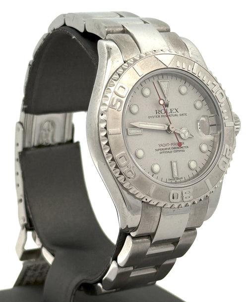 Pre-Owned Rolex Yacht-Master 168622 Platinum Steel 35mm Midsize Watch, S15051