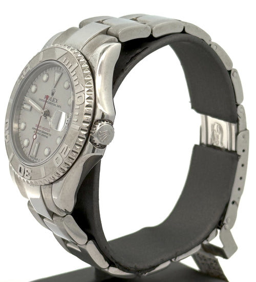 Pre-Owned Rolex Yacht-Master 168622 Platinum Steel 35mm Midsize Watch, S15051