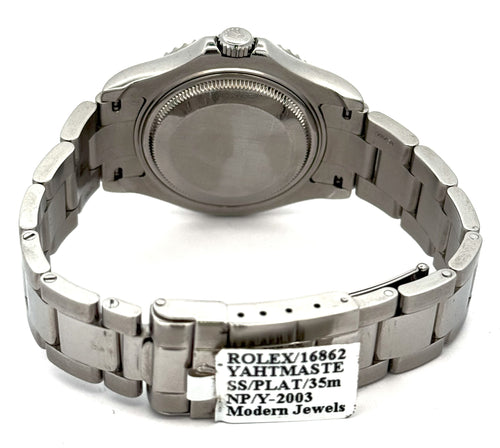 Pre-Owned Rolex Yacht-Master 168622 Platinum Steel 35mm Midsize Watch, S15051