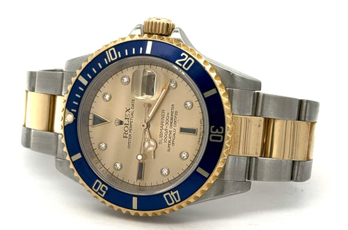 Pre-Owned Rolex Submariner Date 16613, 18k Gold & Stainless Steel Watch, S105250
