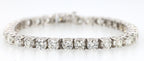 14k White Gold 15.75 CT Diamond Tennis Bracelet, 26.7g, 8", S17104