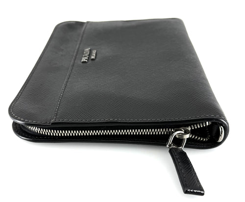 Prada clutch bag leather