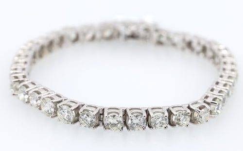 14k White Gold 15.75 CT Diamond Tennis Bracelet, 24.2g, 8", S17105
