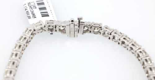 14k White Gold 15.75 CT Diamond Tennis Bracelet, 24.2g, 8", S17105