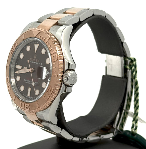 Pre-Owned Rolex 116621 Yacht-Master 116621 Rose Gold & Steel Chocolate Dial 40mm, S106902