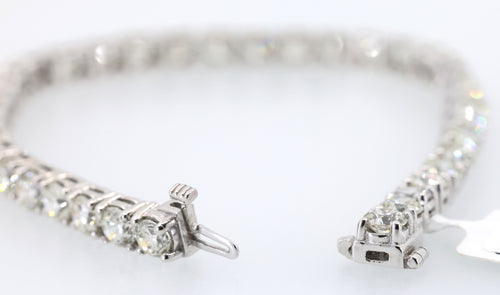 14k White Gold 15.75 CT Diamond Tennis Bracelet, 24.2g, 8", S17105