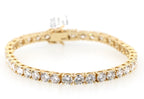 14k Yellow Gold 20.46CT Lab Diamond Tennis Bracelet 24.3g, 8", S109122