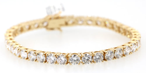 14k Yellow Gold 20.46CT Lab Diamond Tennis Bracelet 24.3g, 8", S109122