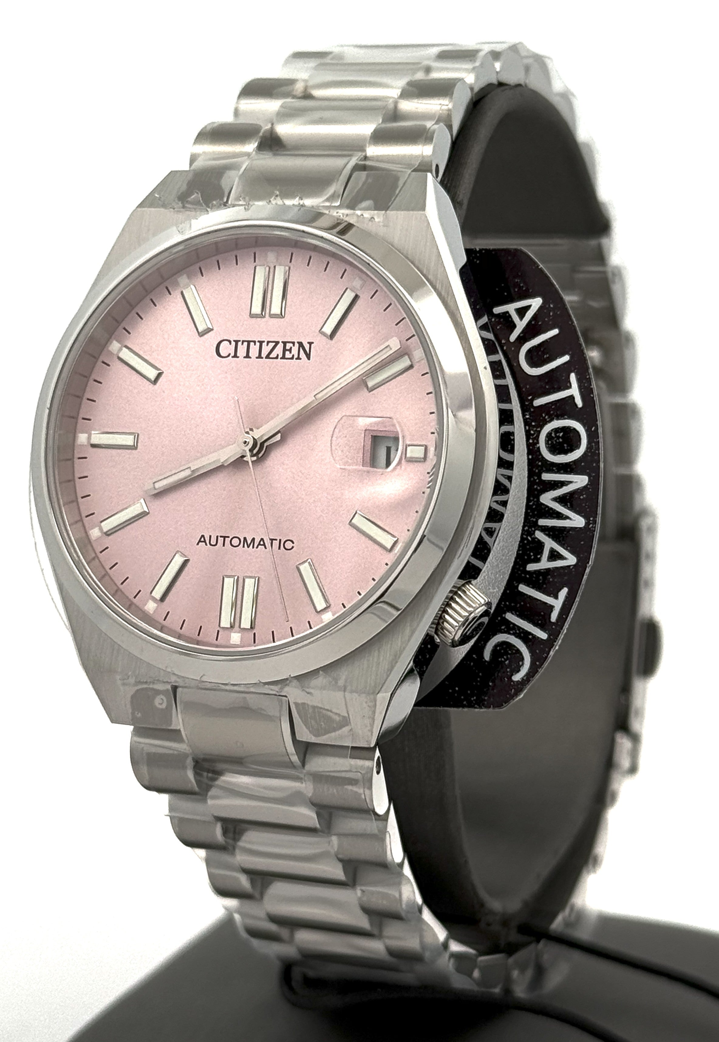 Citizen TSUYOSA Automatic Stainless Steel Pink Dial 37mm Watch, NJ0200