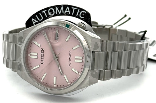 Citizen TSUYOSA Automatic Stainless Steel Pink Dial 37mm Watch, NJ0200-50Z