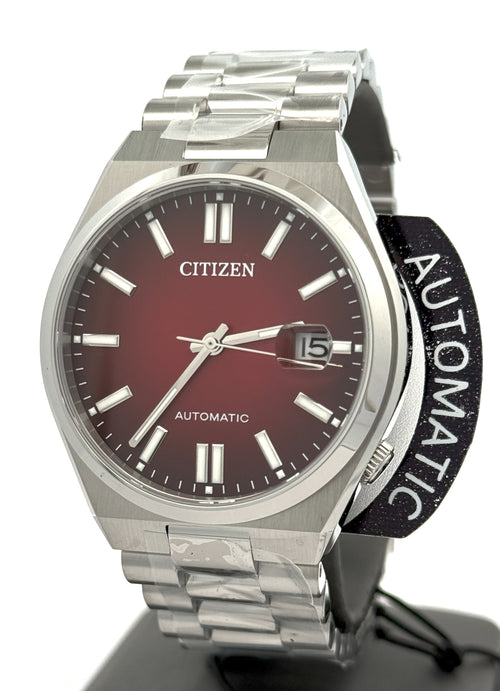Citizen TSUYOSA Automatic Stainless Steel Red Dial 40mm Watch, NJ0150-56W