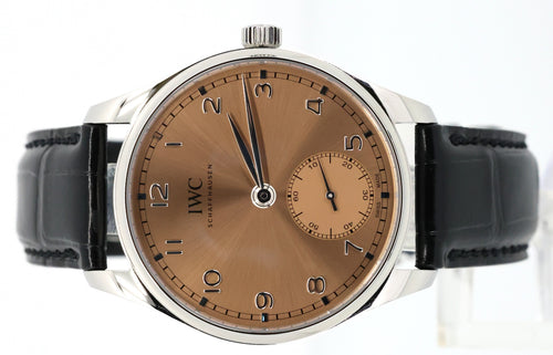 IWC Portofino Automatic Watch 40MM Salmon DIAL - IW358313, S17130, NEW, Box/Card
