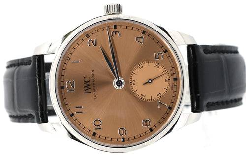 IWC Portofino Automatic Watch 40MM Salmon DIAL - IW358313, S17130, NEW, Box/Card