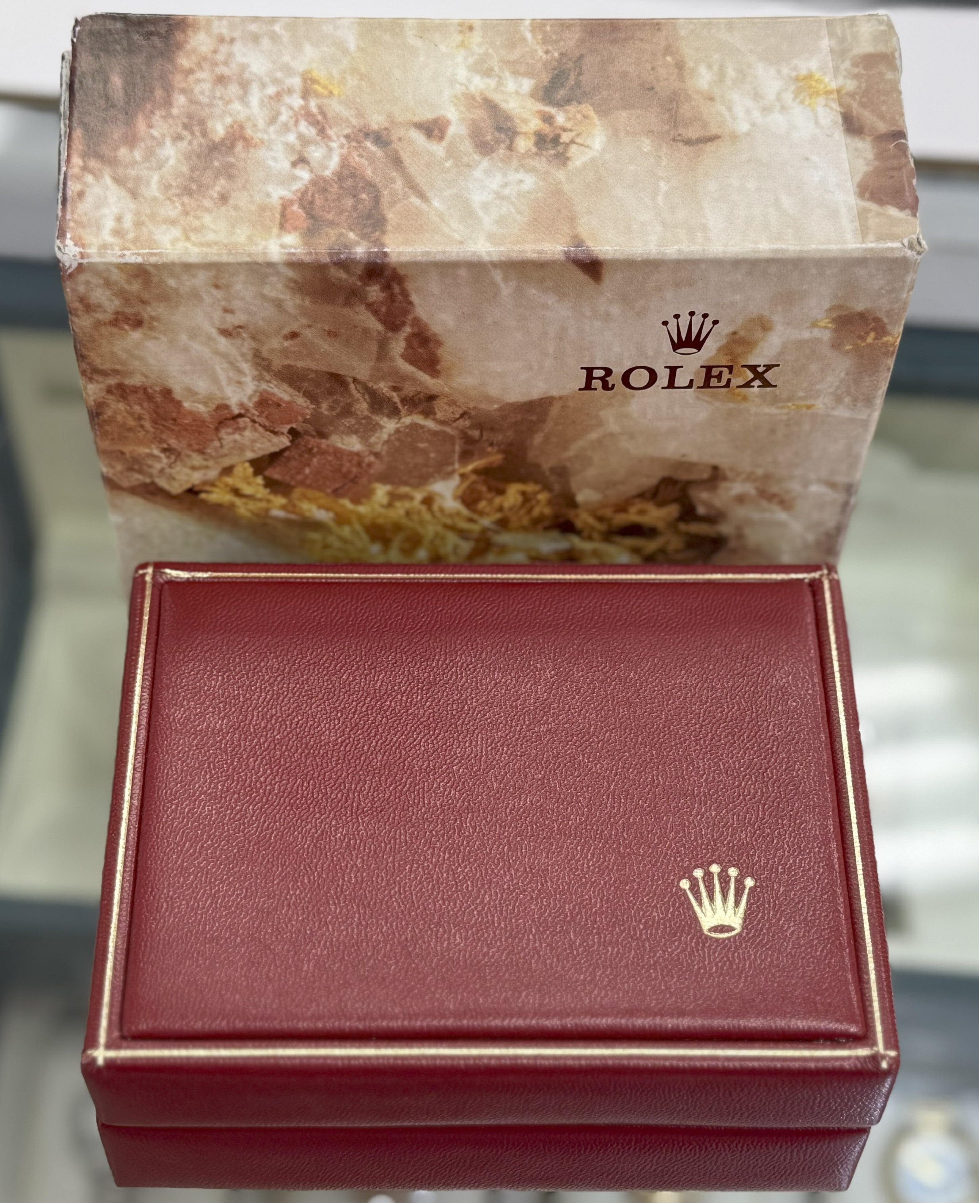 VINTAGE ROLEX WATCH BOX MONTRES ROLEX S.A.GENEVE SUISSE 14.00.02 (Pre-