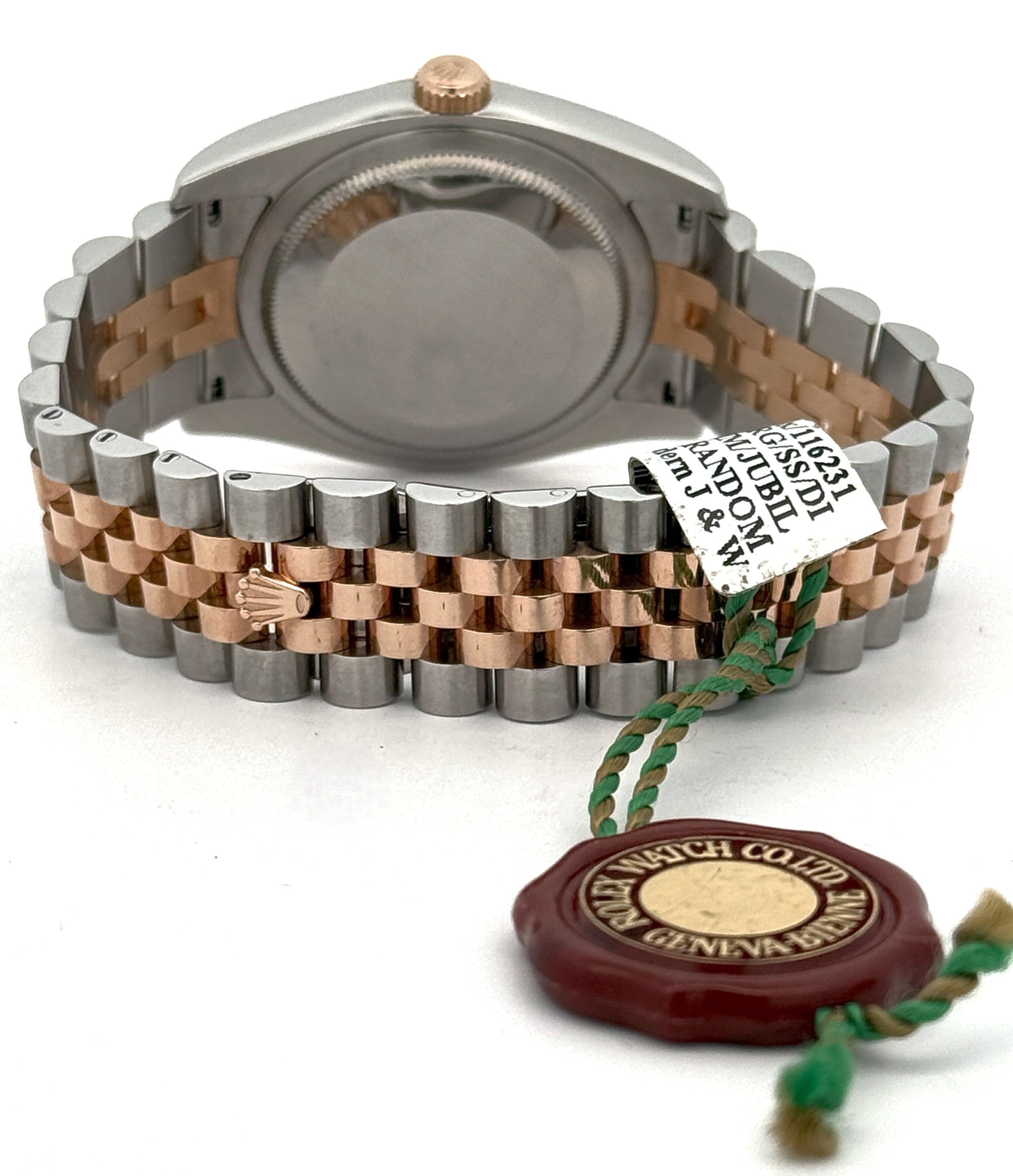 Pre-owned Rolex Datejust 36mm Black Dial - 116231 - Rose Gold/Steel S1