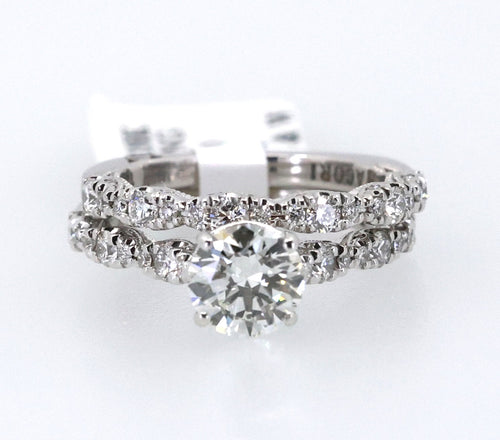 Tacori 18k White Gold 1.02 CT Diamond Engagement Ring Set, Size 4.5, 6.5gm, S109172 (Pre-owned)(Pre-owned)