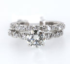 Tacori 18k White Gold 1.02 CT Diamond Engagement Ring Set, Size 4.5, 6.5gm, S109172 (Pre-owned)(Pre-owned)