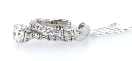Tacori 18k White Gold 1.02 CT Diamond Engagement Ring Set, Size 4.5, 6.5gm, S109172 (Pre-owned)(Pre-owned)
