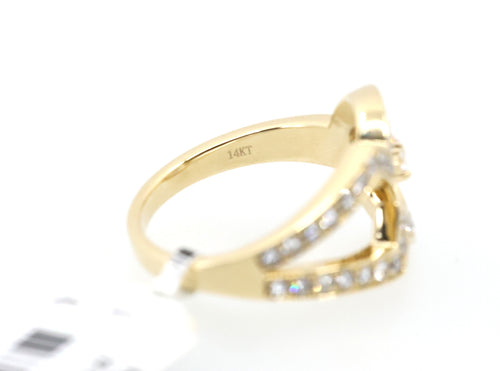 14K Yellow Gold 0.25CT/1.00CT Diamond Ladies Ring, 5.8gm, Size 7 , S17173