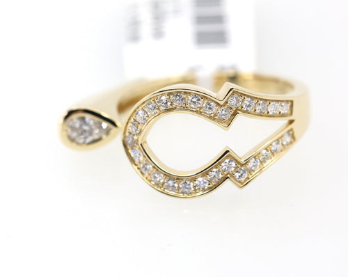 14K Yellow Gold 0.25CT/0.75CT Diamond Ladies Ring, 4.1gm, Size 7.5, S17172