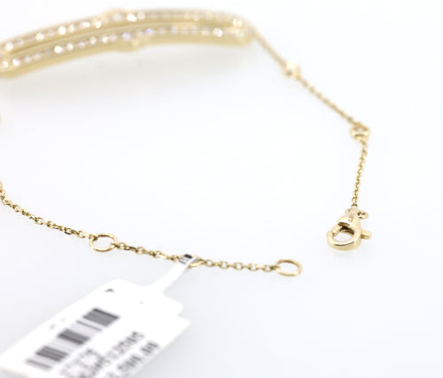14k Yellow Gold 0.25CT/1.00CT Diamond Ladies Bracelet 7", 4.2gm, S17175