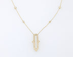 14K Yellow Gold 1.00Ct Diamond Pendant Necklace, 4.3G, S17178